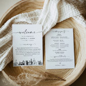 Austiin Skyline huwelijksprogramma 5x7 Kaart