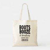 Austin Bachelorette Boots Booze Besties Custom Tote Bag (Achterkant)