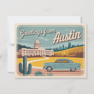  Austin Briefkaart   Groeten uit Austin