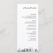 Austin Bruiloft Receptie Diner Menu (Voorkant / Achterkant)