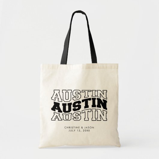 Austin bruiloft Texas Welkom Tote Bag (Voorkant)