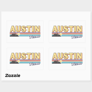 Austin City Texas, , bandrecorder met drukband Rechthoekige Sticker
