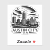 Austin City Texas, Verenigde Staten Sticker (Vel)