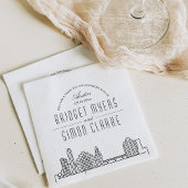 Austin Deco Skyline | Weddenschap Napkins Servet