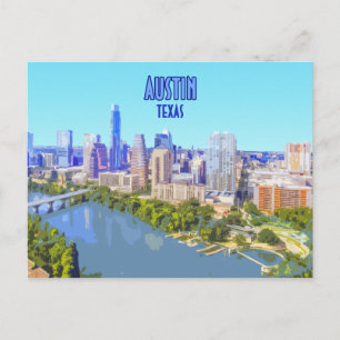 Austin Downtown Texas Briefkaart
