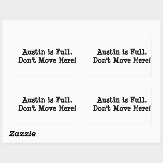 Austin est plein. autocollant pare-chocs (Feuille)