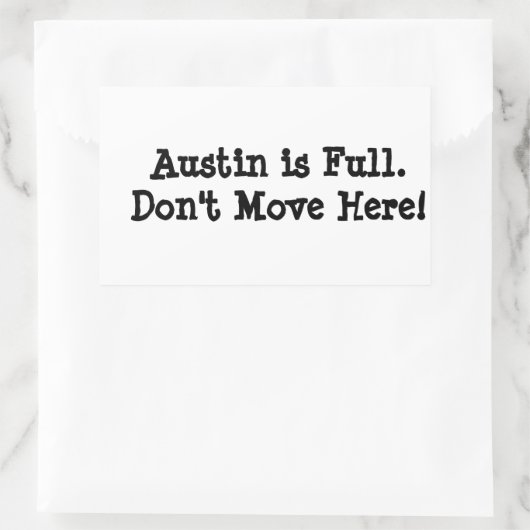 Austin est plein. autocollant pare-chocs (Sac)