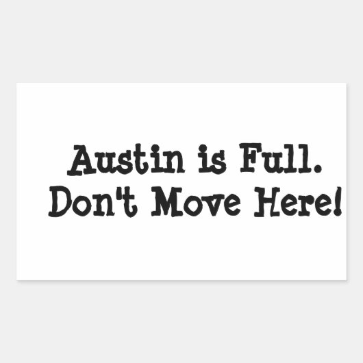 Austin est plein. autocollant pare-chocs (Devant)