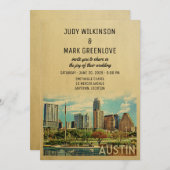 Austin Faire-part de mariage Texas (Devant / Derrière)