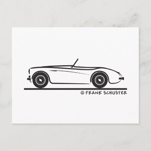 Austin Healey 100 Briefkaart (Voorkant)