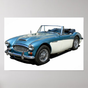Austin Healey 3000 klassieke auto Poster