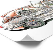 Austin Healey bugeye SPRITEcutaway tekening Poster (Hoek)