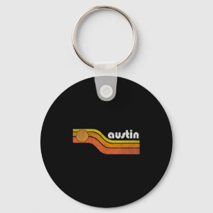 Austin - Mannen Vrouwen 70s 80s Graphic Cool Re Sleutelhanger