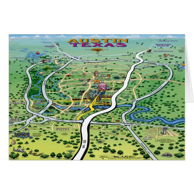 Austin Map (Voorkant Horizontaal)
