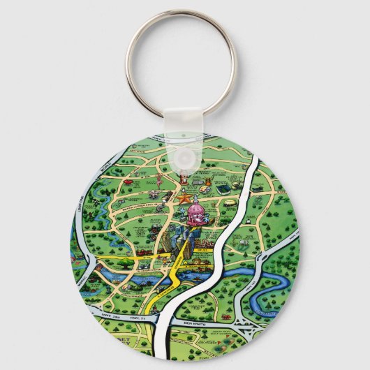 Austin Map Sleutelhanger (Voorkant)