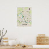 Austin Outdoor Map Poster (Keuken)