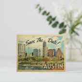 Austin Save the Date Texas Aankondigingskaart (Staand voorkant)