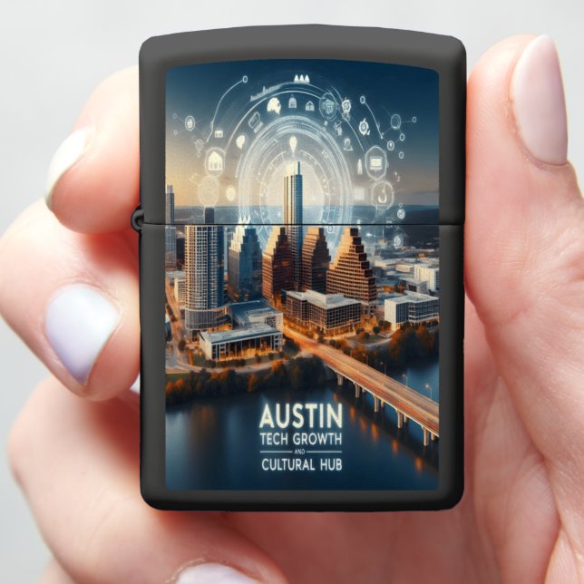 Austin Skyline bij schemering: Tech Hub Glow (In Hand)