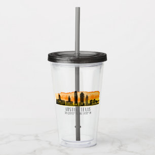 Austin Skyline Breedtegraad Acryl Drinkbeker