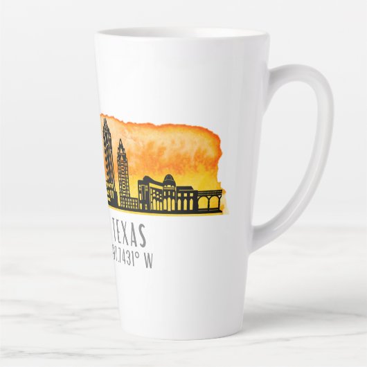 Austin Skyline Latitude Latte Mok (Rechts)