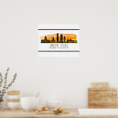 Austin Skyline Latitude Poster (Keuken)
