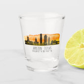Austin Skyline Latitude Shot Glas (Voorkant)