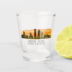 Austin Skyline Latitude Shot Glas