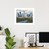 Austin Skyline Painted Art Print (Thuiskantoor)