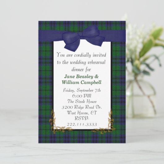 Austin Tartan Plaid Invitation (Debout devant)