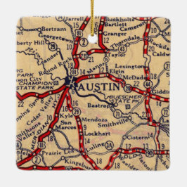 Austin Texas 1926 Map Keramisch Ornament