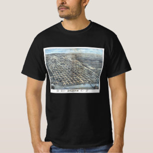Austin, Texas Antiek Luchtfoto Stadsplattegrond va T-shirt