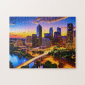Austin Texas Art 3 Puzzle Skyline Art Austin (Horizontal)