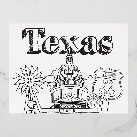 Austin Texas Art Vacances Texas Souvenir Design (Recto)