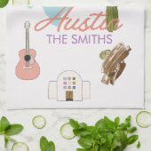 Austin Texas Bachelorette bruiloft Theedoek (Gevouwen)