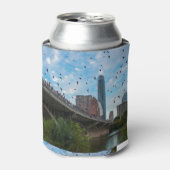 Austin Texas BATS Congress Bridge Downtown Blikjeskoeler (Blikje Voorkant)