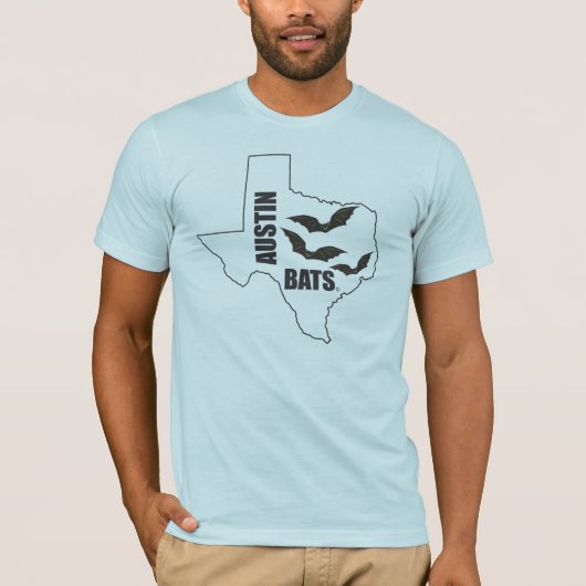 Austin Texas Bats T-shirt (Voorkant)