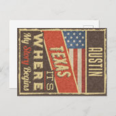Austin Texas Briefkaart (Voorkant / Achterkant)