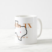 Austin Texas Brûlé Orange Mug (Devant droit)