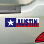 Austin, Texas Bumpersticker (Op auto)