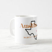Austin Texas Burnt Oranje Mok (Voorkant links)