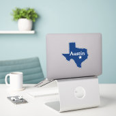 Austin, Texas Capital City State Map Sticker (Laptop op bureau)