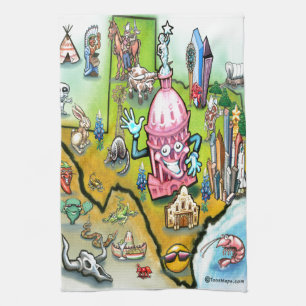 Austin Texas Cartoon Map Theedoek