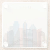 Austin, Texas | City Skyline Glazen Onderzetter (Achterkant)