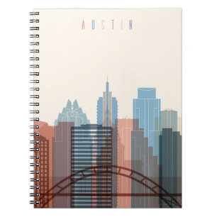 Austin, Texas City Skyline Notitieboek