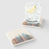 Austin, Texas | City Skyline Stenen Onderzetter (Zijkant)