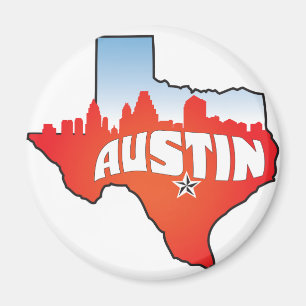 Austin Texas Cityscape Magneet