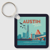 Austin, Texas | Congress Avenue Bridge Sleutelhanger (Voorkant)