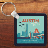 Austin, Texas | Congress Avenue Bridge Sleutelhanger (Voorkant)