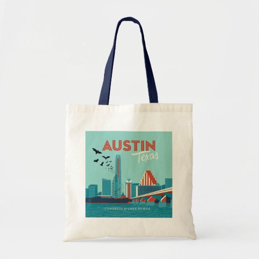 Austin, Texas | Congress Avenue Bridge Tote Bag (Voorkant)