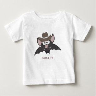 Austin Texas Cute Cartoon Cowboy Bat